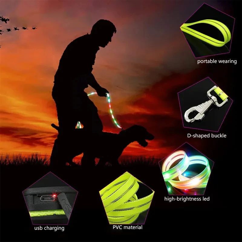 GlowGuard Night Walk Leash Pro