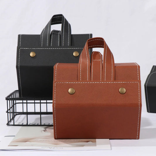 Stylish Leather Glasses Organizer