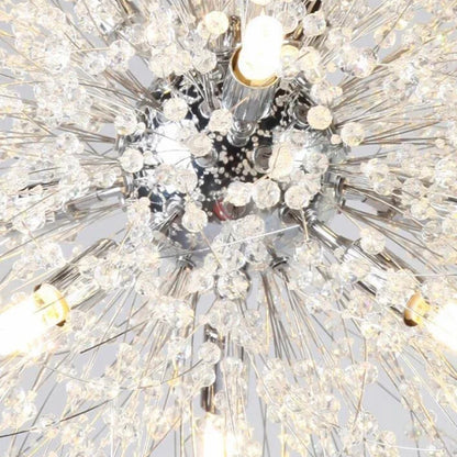 Silver Crystal LED Chandelier Lamp