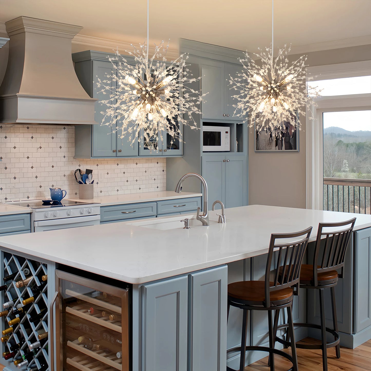 Dazzling Dandelion Crystal Chandelier