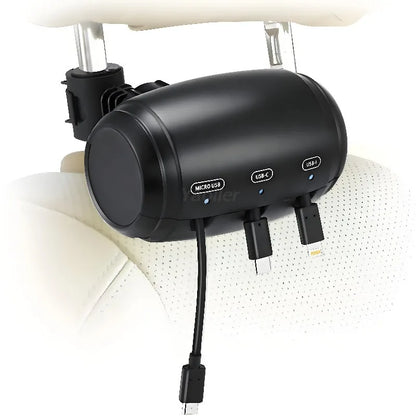 Backseat Power Hub Charger Pro – Smart 3-i-1 laddstation för baksätet