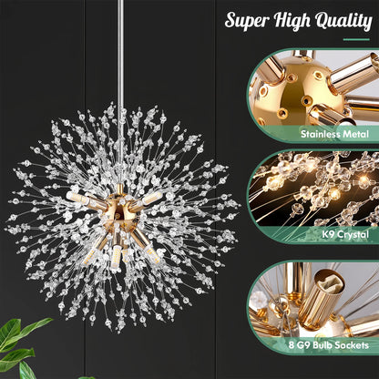 Dazzling Dandelion Crystal Chandelier