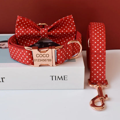 Red Dot Personalized Pet Collar