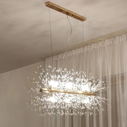 Silver Crystal LED Chandelier Lamp