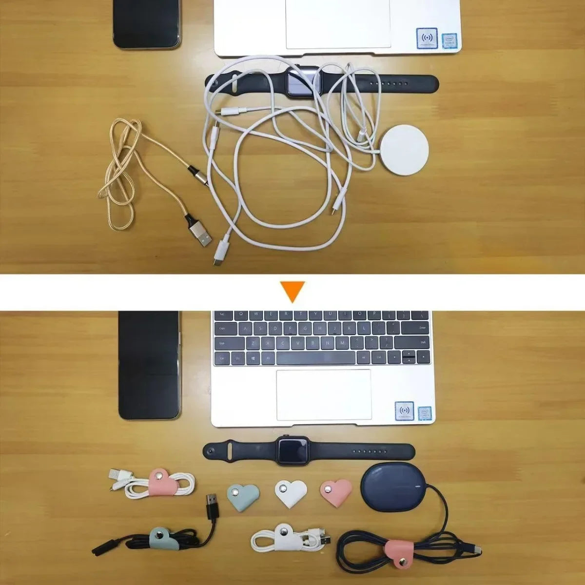 Chic Heart Cable Organizer