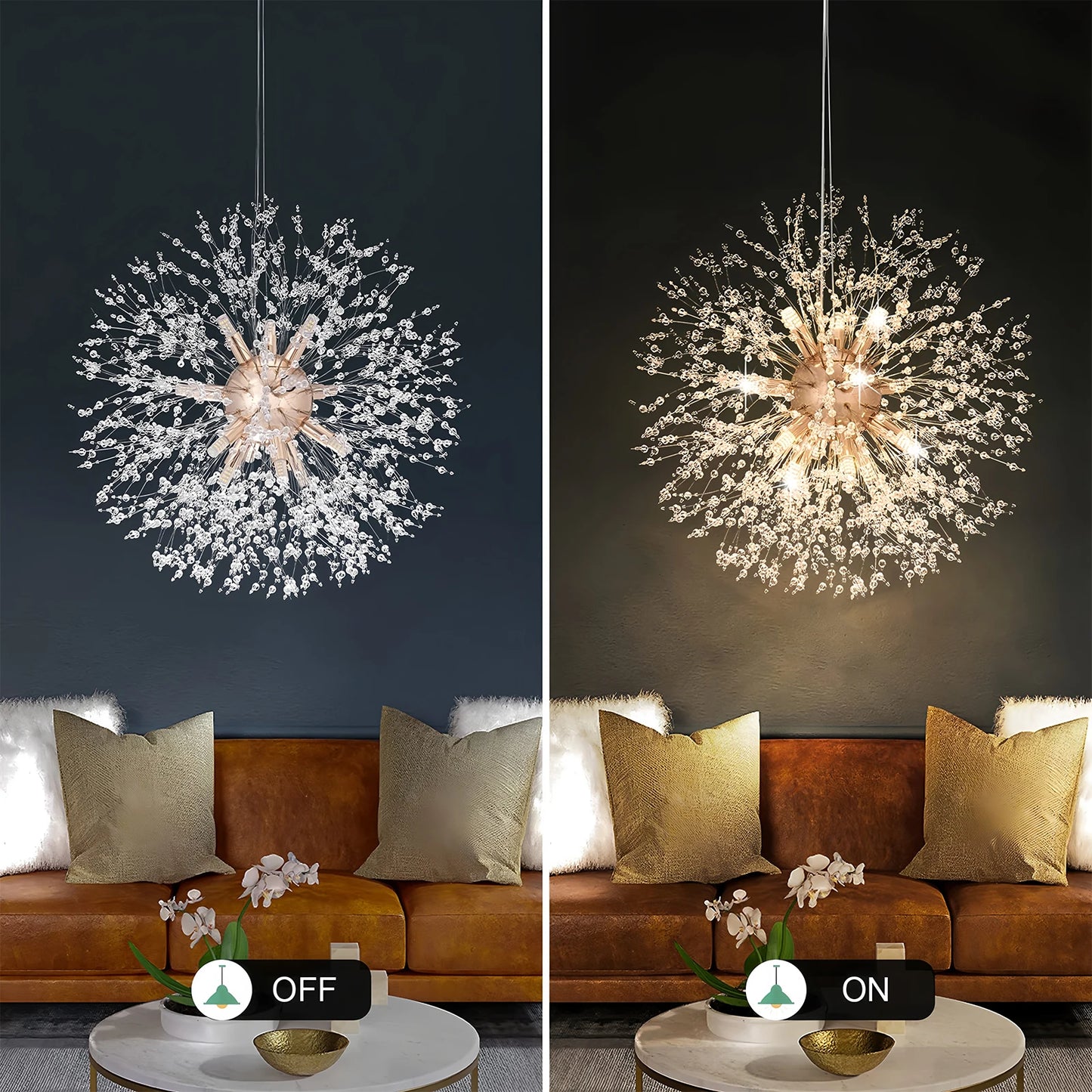 Dazzling Dandelion Crystal Chandelier