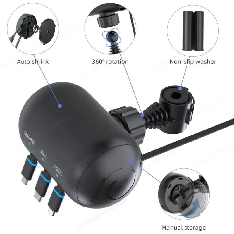 Backseat Power Hub Charger Pro – Smart 3-i-1 laddstation för baksätet