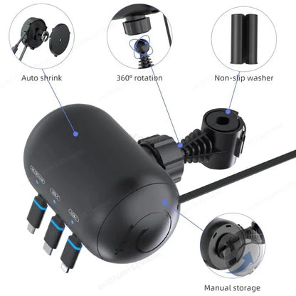 Backseat Power Hub Charger Pro – Smart 3-i-1 laddstation för baksätet