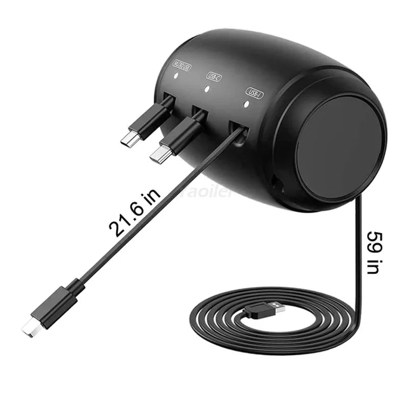 Backseat Power Hub Charger Pro – Smart 3-i-1 laddstation för baksätet