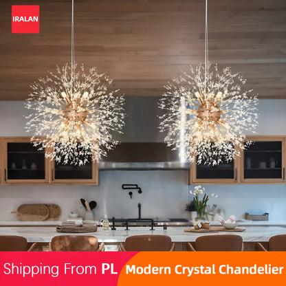 Dazzling Dandelion Crystal Chandelier